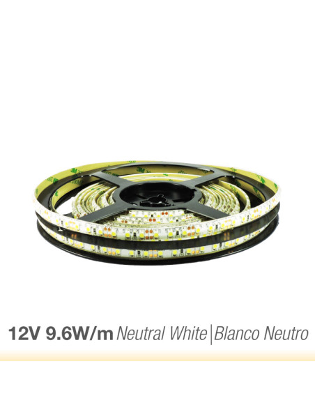 Tira LED SMD3528 IP68, 24V 9.6W/M, 800 Lm/M, 120 LED/M, 5m