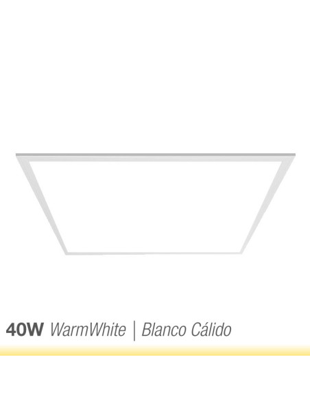 Panel LED Cuadrado, 40W 3800lm, 59.5x59.5cm de empotrar