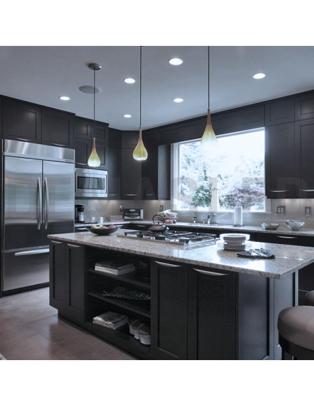 Panel LED redondo blanco de 17cm, 12W 900lm Frío, de empotrar