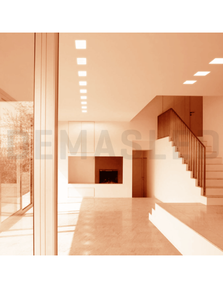 Panel LED cuadrado AJUSTABLE de 17x17cm 18W 1620lm, Empotrar