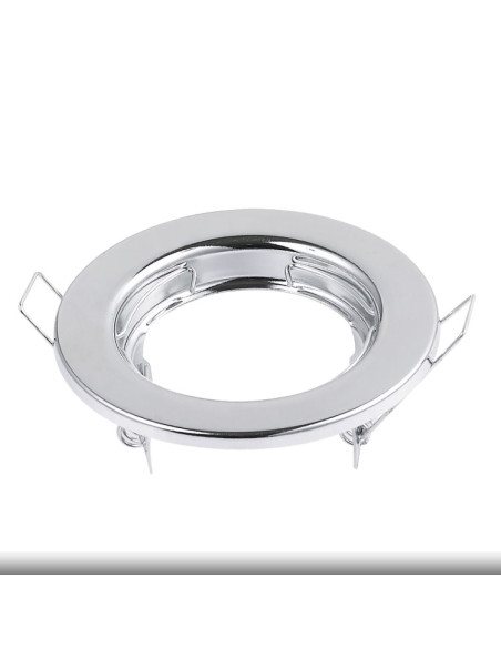 Aro Metálico Fijo 8cm Corte 4.8cm para lámpara GU10 y MR16