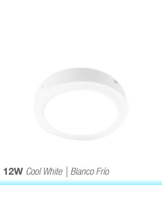 Plafón LED redondo blanco de 17cm 12W 900lm de aplicar