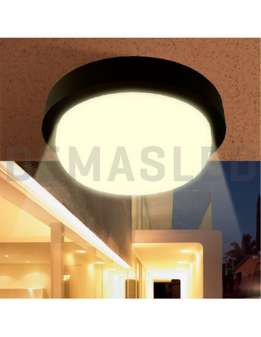 Aplique Exterior WALL ROUND LED 18W 1500lm Neutro 23.5cm 85-265V