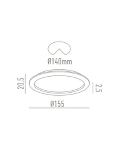 Downlight IP54 15W LC1427