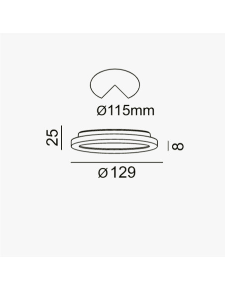 Downlight cromado 11W LC1482r
