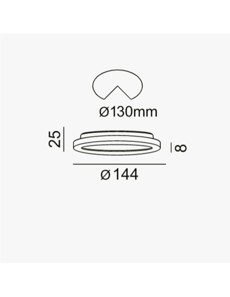 Downlight cromado 15W LC1482r