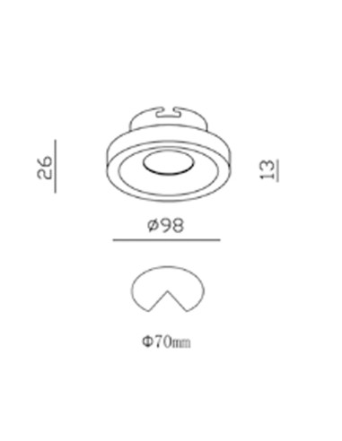 Aro fijo redondo Ø98mm nc1772r