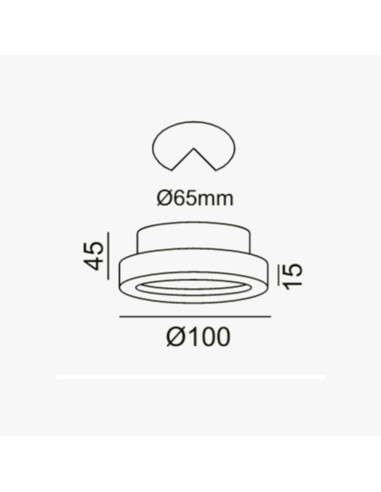 Aro fijo redondo cristal Ø100mm