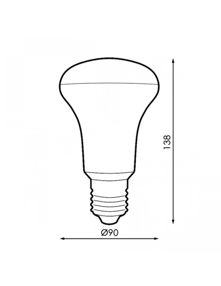Bombilla E27 R90 reflectora 12W