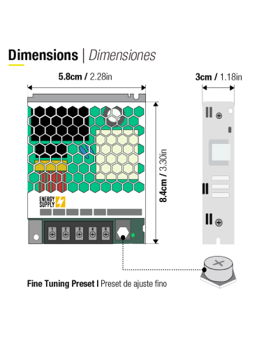 Fuente de Alimentación 36W 12V 3A