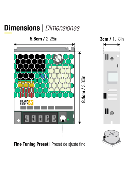 Fuente de Alimentación 36W 12V 3A