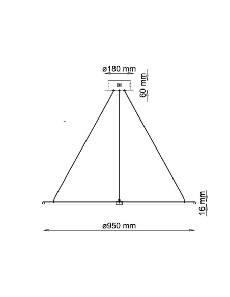 Colgante aro Ring 57032-A 95cm Cromo 31W
