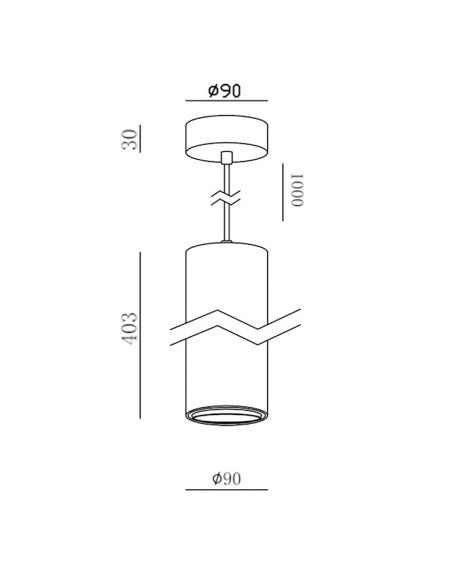 Colgante Cilindro 10W 24º LC1285