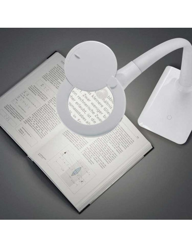 Lámpara mesa LUPO flexible con lupa