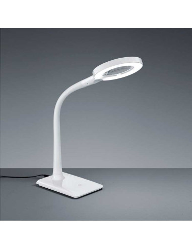 Lámpara mesa LUPO flexible con lupa