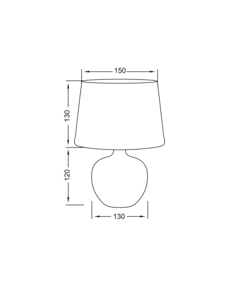 Lámpara de mesa con pantalla Luxor para E14