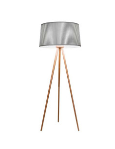 Lámpara de Pie de Madera - Pantalla textil - BEA