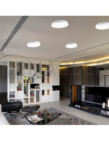 Plafón LED redondo de 22.2cm, 18W 1440lm de aplicar