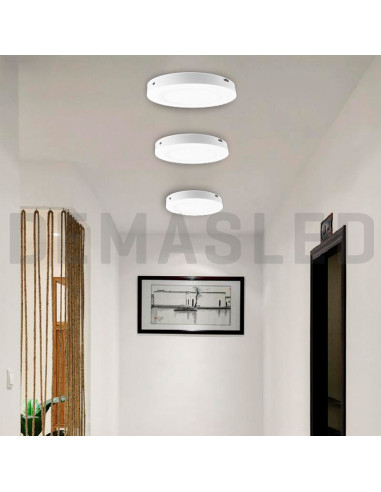 Plafón LED redondo de 22.2cm, 18W 1440lm de aplicar