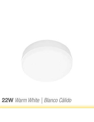 Plafón LED redondo FRAMELESS de 17cm, 22W 1870lm, de aplicar