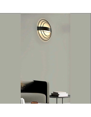 Aplique Negro Texturizado 12.5W 3000K Ringo