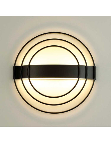 Aplique Negro Texturizado 12.5W 3000K Ringo