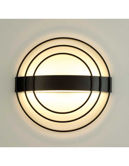 Aplique Negro Texturizado 12.5W 3000K Ringo