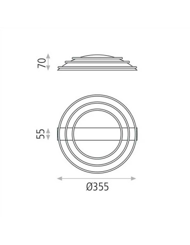 Aplique Negro Texturizado 12.5W 3000K Ringo
