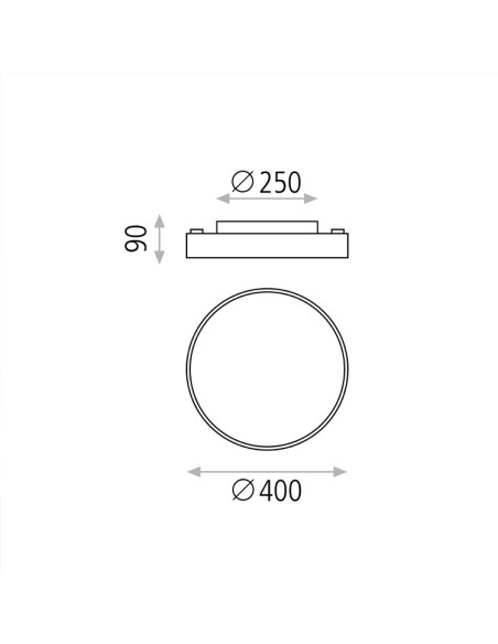 Plafón Blanco Texturizado 30W+5W 3000K Lisboa