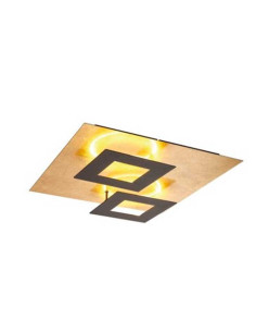 Plafón Cuadrado 24W+24W Oro Dalia