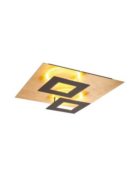 Plafón Cuadrado 24W+24W Oro Dalia