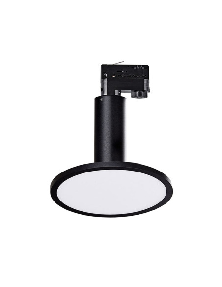 Foco panel para carril trifásico negro 18W Morgan