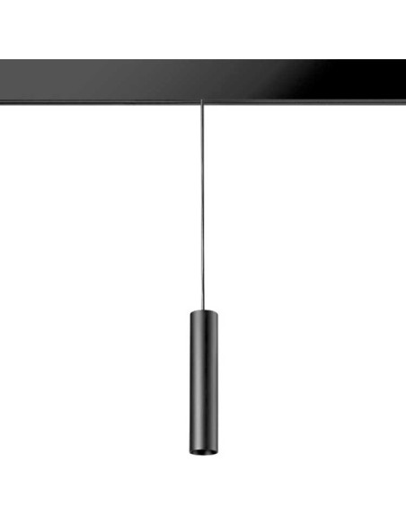 Foco para Carril magnético 8W 48V 4500K negro Nalaya