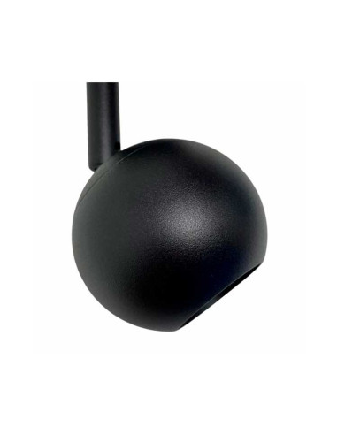 Foco carril 10W Trifásico esfera orientable UGR13 Negro 3000K