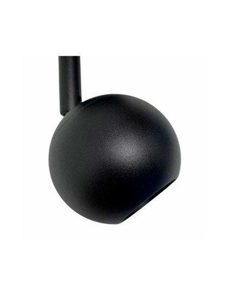 Foco carril 10W Trifásico esfera orientable UGR13 Negro 3000K