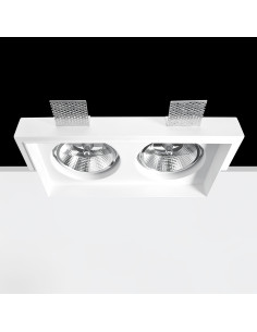 Empotrable modelo CARLA 2 en color Blanco para 2xGU10 (no incluida)