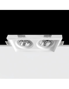 Empotrable modelo RIMA 2 en color Blanco para 2xGU10 (no incluida)