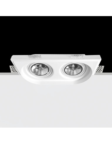 Empotrable modelo KU 2 en color Blanco para 2xGU10 (no incluida)
