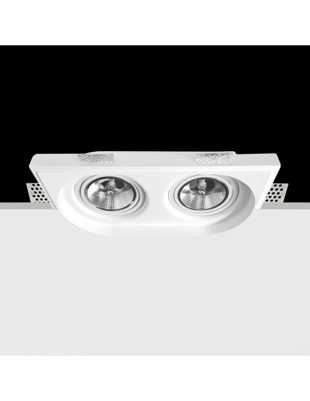 Empotrable modelo KU 2 en color Blanco para 2xGU10 (no incluida)