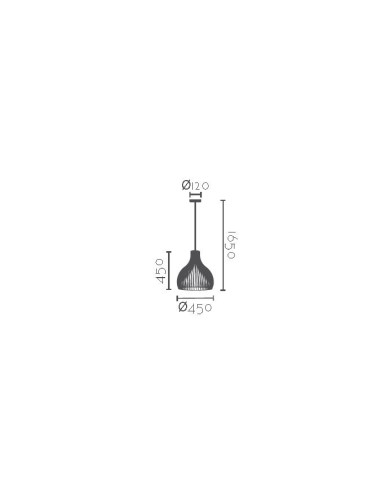 Lámpara colgante modelo TILO para 1xE27 (no incluida)