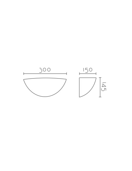 Aplique de pared modelo ESFERA ALTA 300 LED en color Blanco