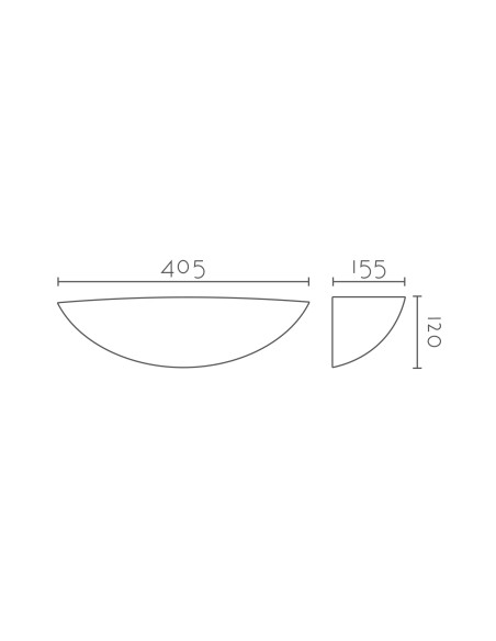 Aplique de pared modelo ESFERA 405 LED Dimable en color Blanco