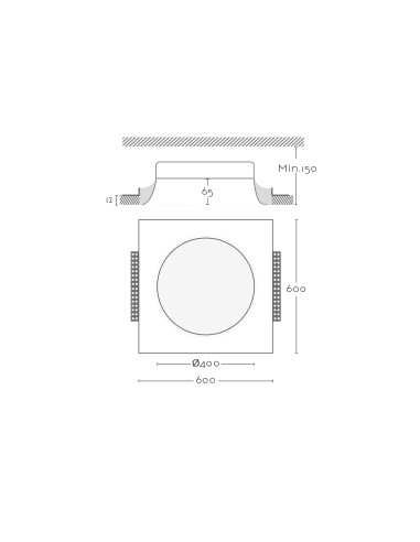 Empotrable modelo SUNLIGHT 600 en color Blanco