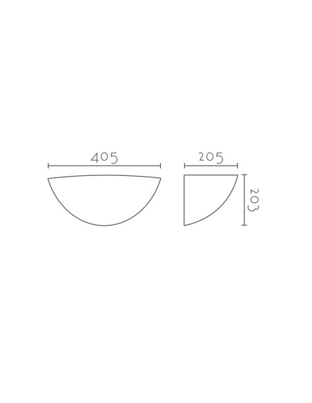 Aplique de pared modelo ESFERA ALTA 405 - 1xR7s 78mm en color Blanco para 1xR7s 78mm (no incluida)