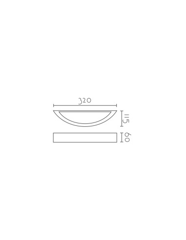 Aplique de pared modelo NORA 320 Dimable en color Blanco