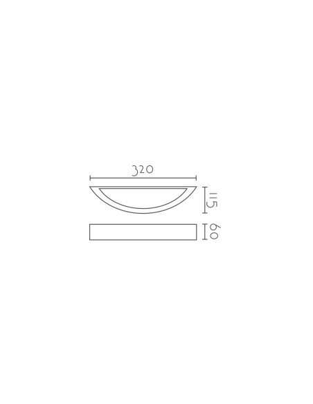 Aplique de pared modelo NORA 320 en color Blanco