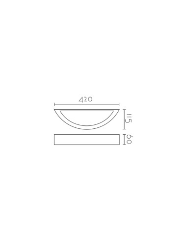 Aplique de pared modelo NORA 420 Dimable en color Blanco