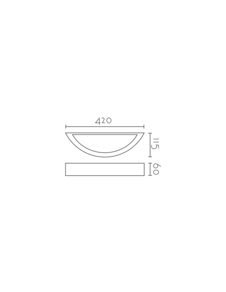 Aplique de pared modelo NORA 420 Dimable en color Blanco