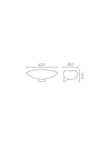Aplique de pared modelo APOLO - 1xR7s 118mm en color Blanco para 1xR7s 118mm (no incluida)