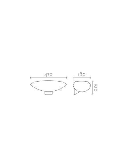 Aplique de pared modelo APOLO - 1xR7s 118mm en color Blanco para 1xR7s 118mm (no incluida)